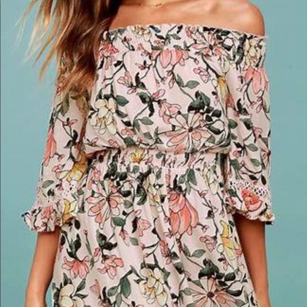 Lulus flowery summer dress size small